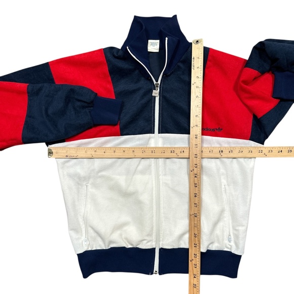 Vintage 80s Adidas ATP Made in Canada Velour Trefoil Track Jacket Mens Medium - Picture 11 of 11